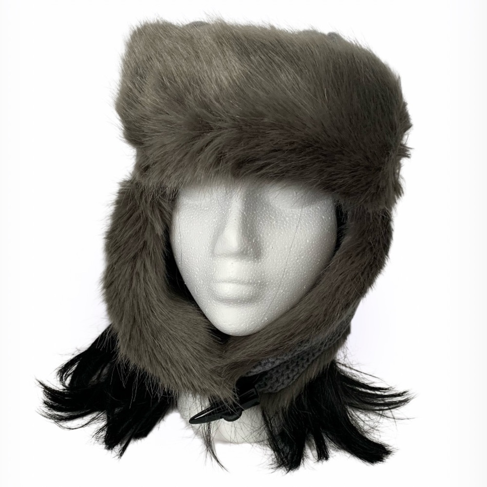 RH Faux Fur Cashmere Blend Knit Hat